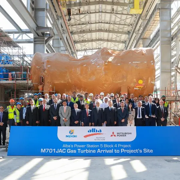 Alba marks important milestone in PS5 Block 4 Project with the arrival of Mitsubishi Power M701JAC Gas Turbine