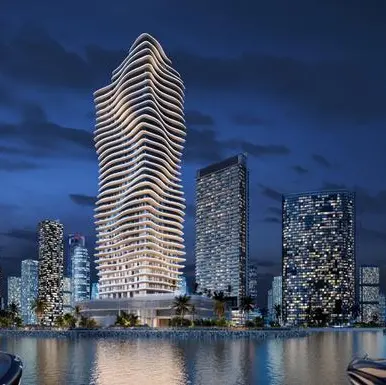 ELIE SAAB Waterfront by Ohana - The new Abu Dhabi tower looks like a silk dress dancing in the wind