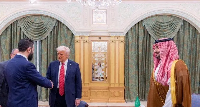 Trump meets Syrian president, urges him to establish ties with Israel