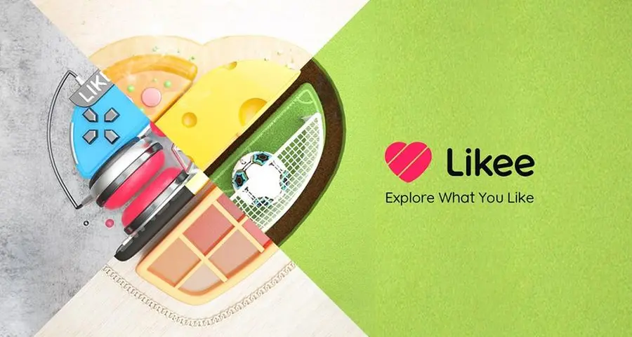 Likee's refreshed logo and slogan invite users to explore their interests