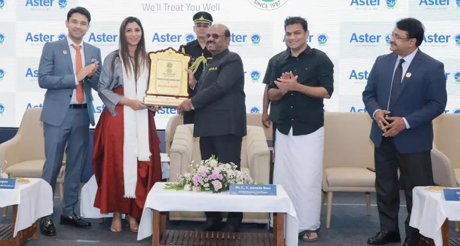 Ms. Alisha Moopen honoured with Governor’s Pravasi Bhushan Award