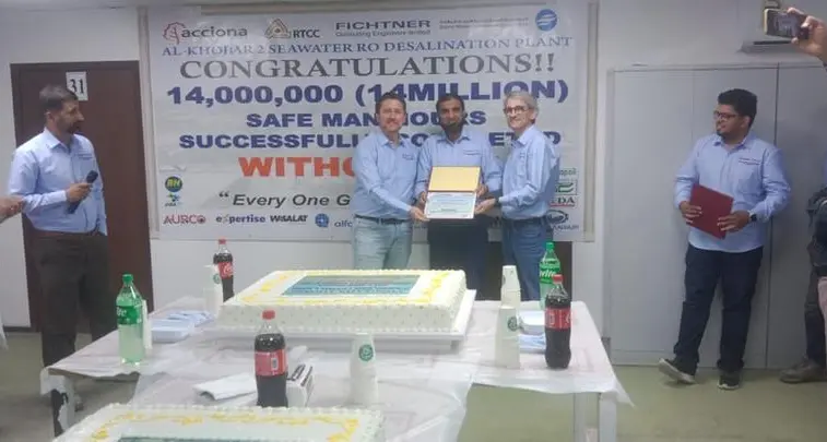 Acciona celebrates 14mln hours without injuries during the construction of the Al Khobar 2 desalination plant