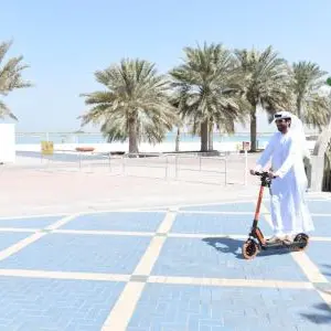 The integrated transport centre visits Abu Dhabi e-scooter site as progressive transport options expand in the UAE