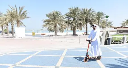 The integrated transport centre visits Abu Dhabi e-scooter site as progressive transport options expand in the UAE