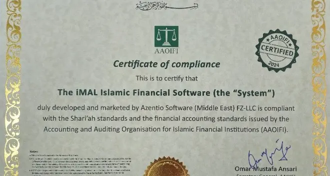 AAOIFI accords Azentio Software’s iMAL latest version with compliance certification for 2024