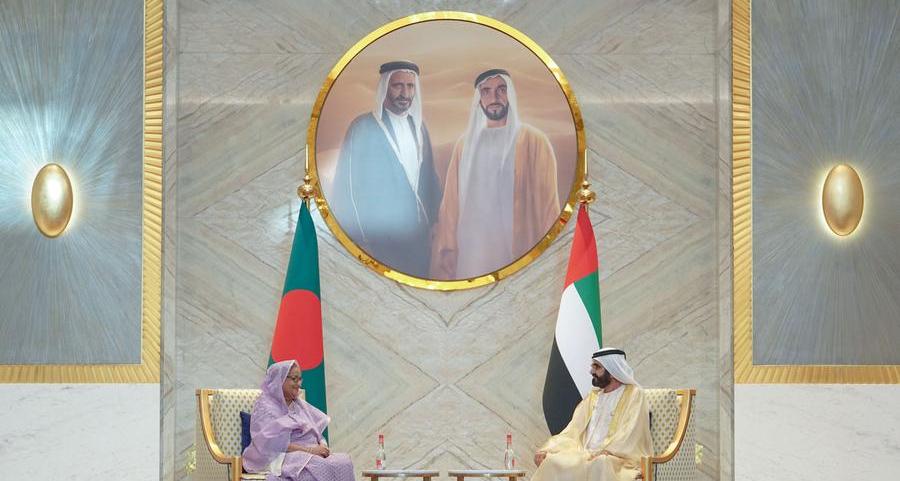 Mohammed bin Rashid meets with Prime Minister of Bangladesh at Expo 2020 Dubai