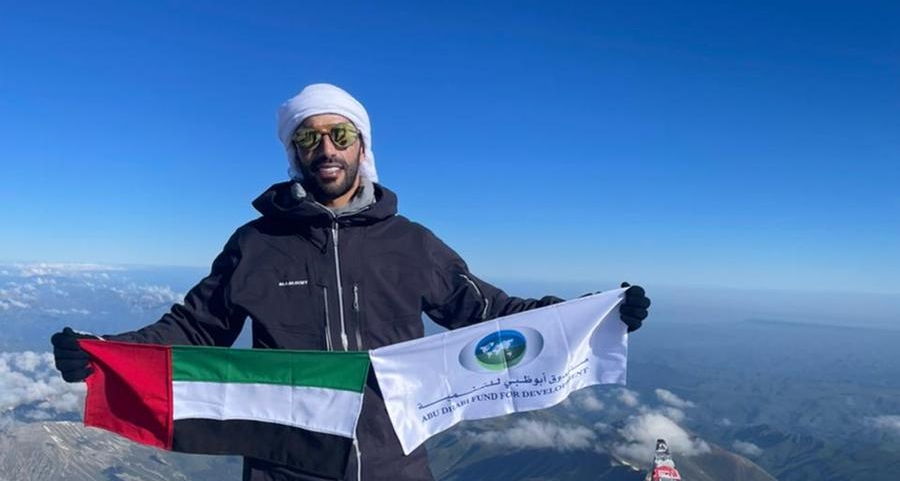 Emirati on mission to conquer Seven Summits flies national flag atop the highest peak in Europe