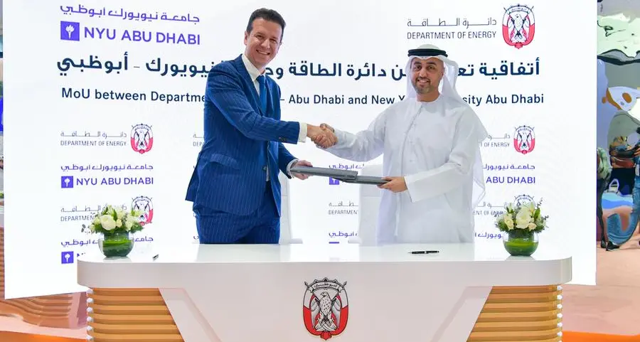 Abu Dhabi Department of Energy signs MoU with NYU Abu Dhabi at Abu Dhabi Sustainability Week 2023