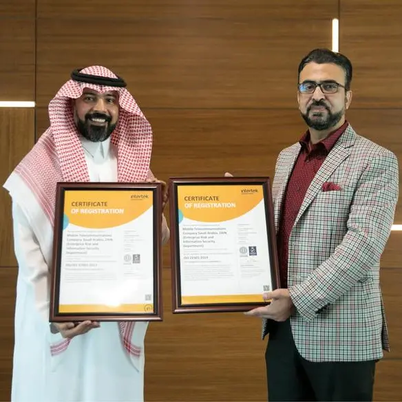 Zain KSA achieves business continuity and information security ISO certifications