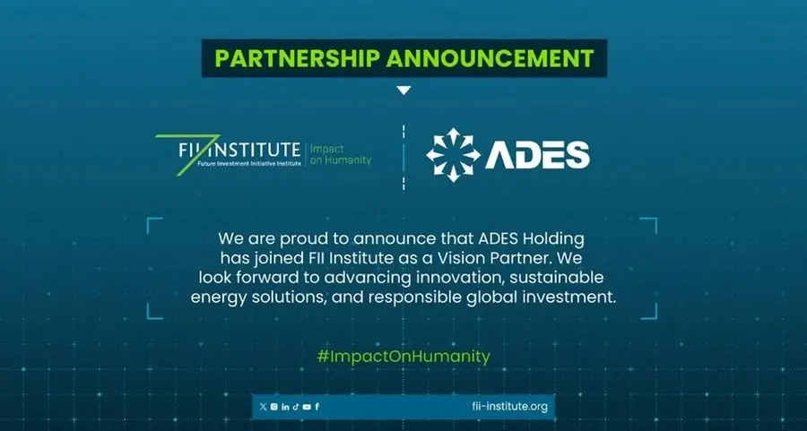 FII Institute welcomes ADES Holding as vision partner