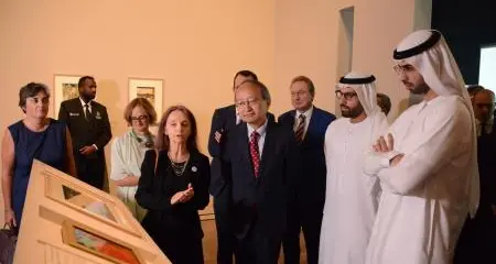Mohamed Khalifa Al Mubarak opens Louvre Abu Dhabi's new exhibition Japanese Connections: The Birth of Modern Dcor