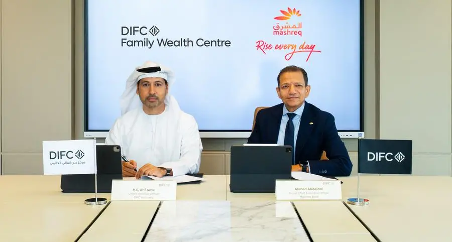 Mashreq signs MoU with DIFC to accelerate growth, innovation, and family wealth excellence