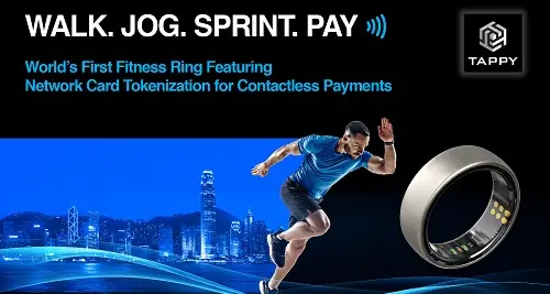 Tappy Technologies unveils the world's first fitness ring featuring network card tokenization for contactless payments