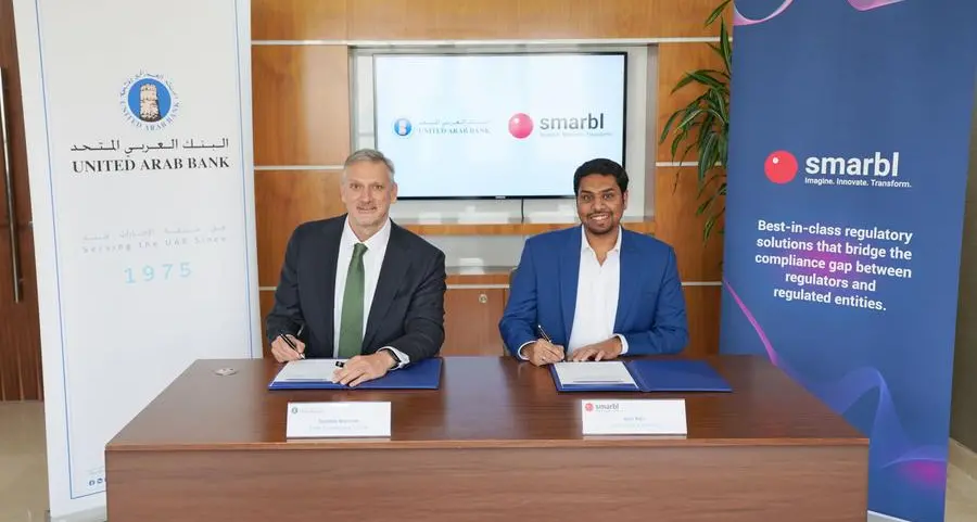 United Arab Bank partners with Smarbl to launch RegPRISM