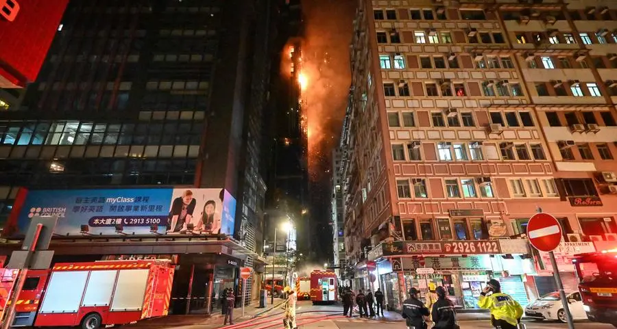 Massive fire engulfs Hong Kong high-rise construction site