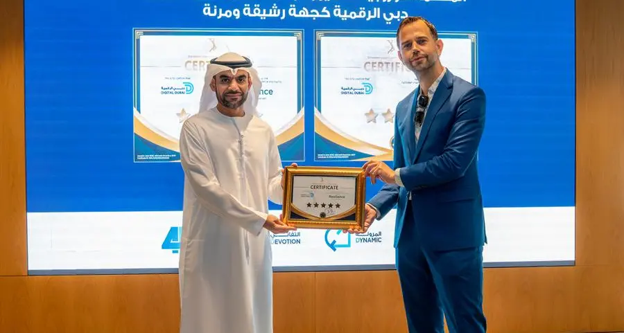 The European Organization for Excellence and Agility awards Digital Dubai a 5-star rating in institutional resilience