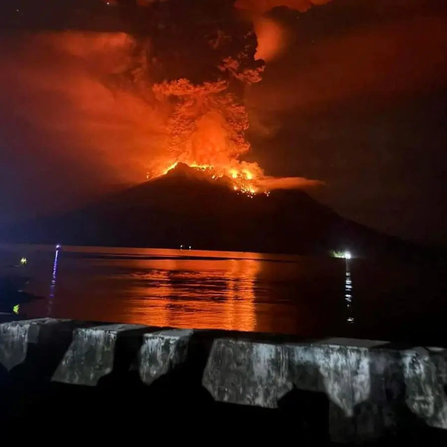 Indonesian volcano eruption forces evacuations, airport closure