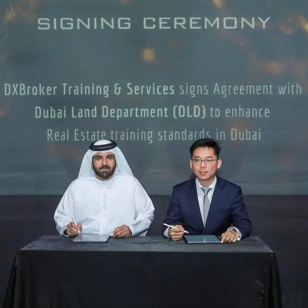 DLD signs partnership agreement with Chinese institute ‘DX Broker Training & Services'