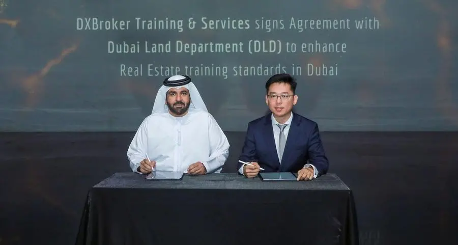 DLD signs partnership agreement with Chinese institute ‘DX Broker Training & Services'