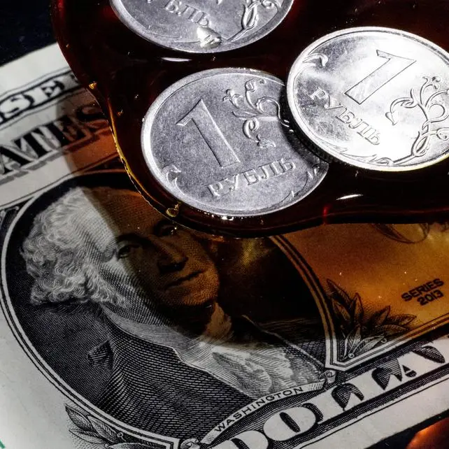 Russian rouble eases towards 62 vs dollar, stocks extend fall