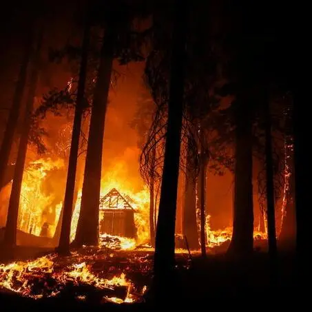 Crews save California town near Lake Tahoe; wildfire rages on