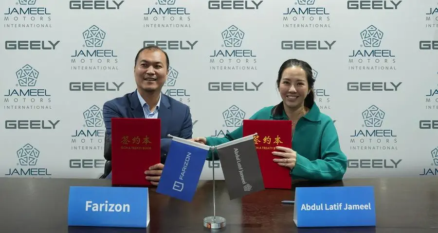 Jameel Motors (International) announces global collaboration in 11 countries with Geely Farizon