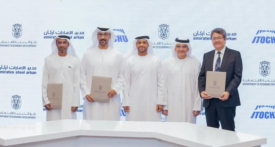 Emirates Steel Arkan, Abu Dhabi Department of Economic Development and ITOCHU sign MoU