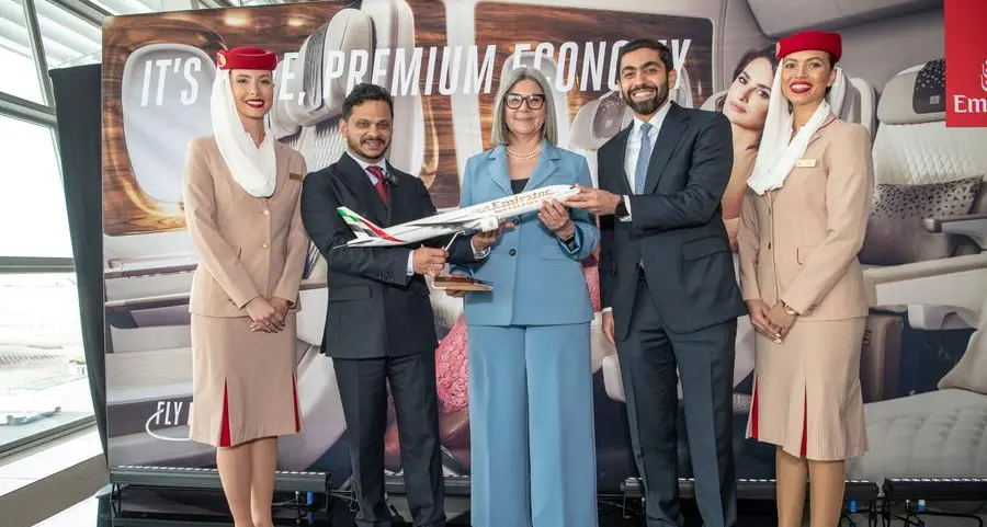 Emirates welcomes its first retrofitted Boeing 777 in Africa