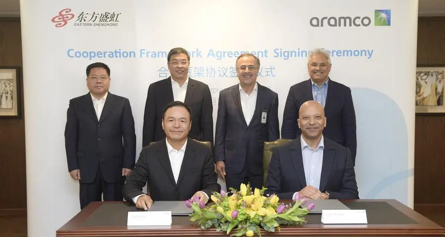 Aramco and Eastern Shenghong sign cooperation framework agreement