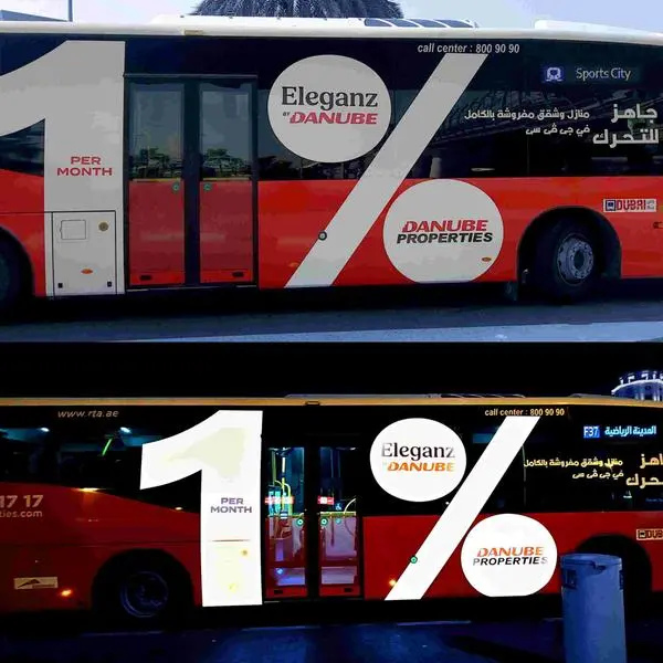 SkyBlue Media partners with Danube to illuminate Dubai's streets with innovative reflective sticker bus advertising