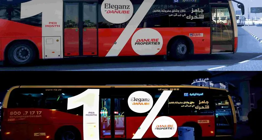 SkyBlue Media partners with Danube to illuminate Dubai's streets with innovative reflective sticker bus advertising