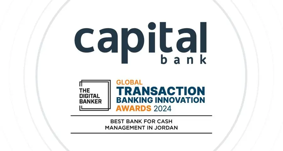 Capital Bank wins “Best Cash Management Bank in Jordan 2024” award from The Digital Banker