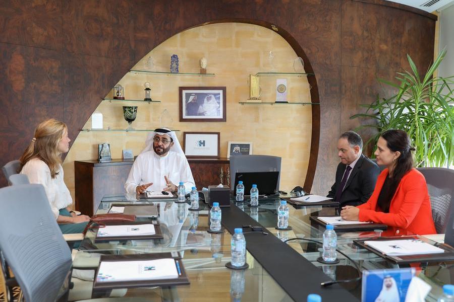 Dr. Mansoor Al Awar meets the Secretary Basic of the Worldwide Council for Open and Distance Training Dr. Mansoor Al Awar meets the Secretary Basic of the Worldwide Council for Open and Distance Training