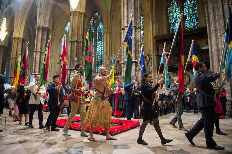 Flags of the Commonwealth being paraded through the Abbey at the Commonwealth Service at Westminster Abbey in London, Britain March 12, 2018. REUTERS/Paul Grover/Pool - RC1DCC8D9EB0 , Reuters Images