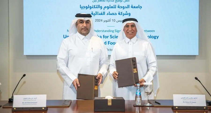 University of Doha for Science and Technology signs MoU with Hassad Food Company