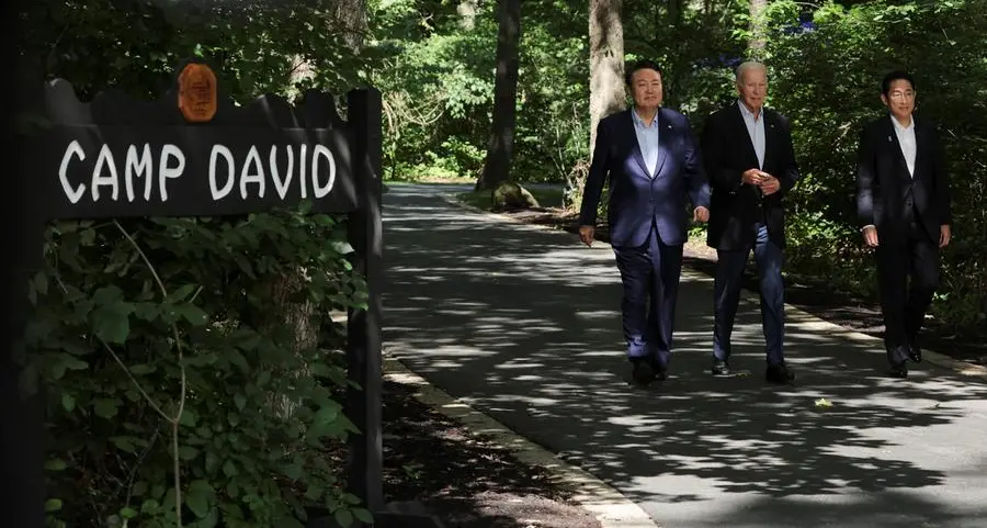 At Camp David, US, South Korea and Japan condemn China, agree to deepen military ties