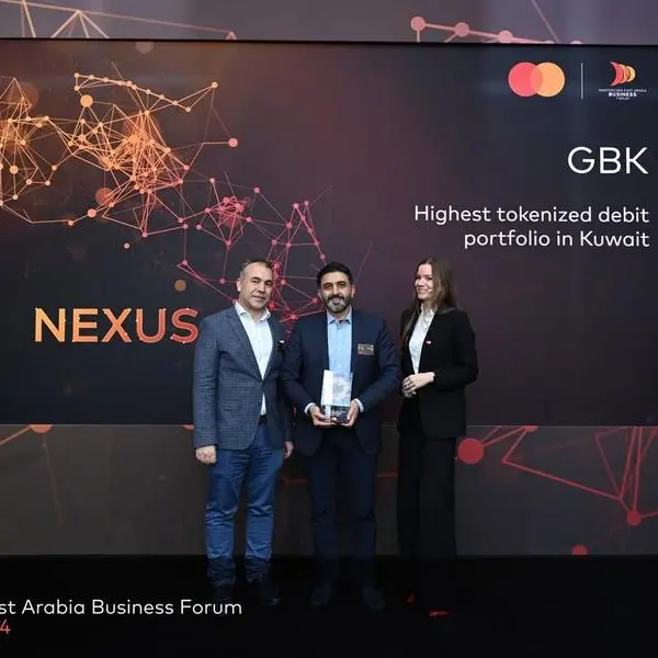 Gulf Bank wins Mastercard award for highest tokenized debit portfolio in Kuwait