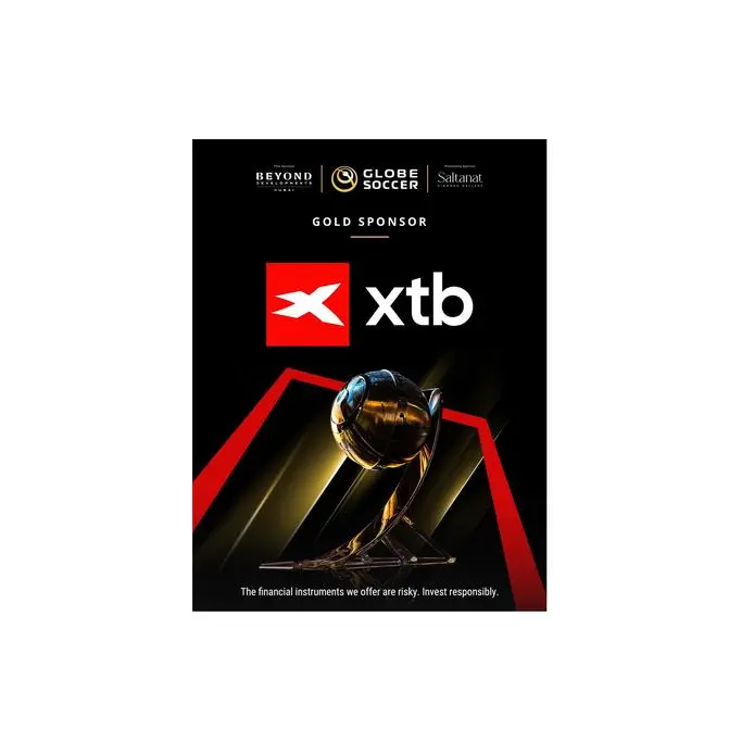 XTB joins Globe Soccer Awards as Gold Sponsor