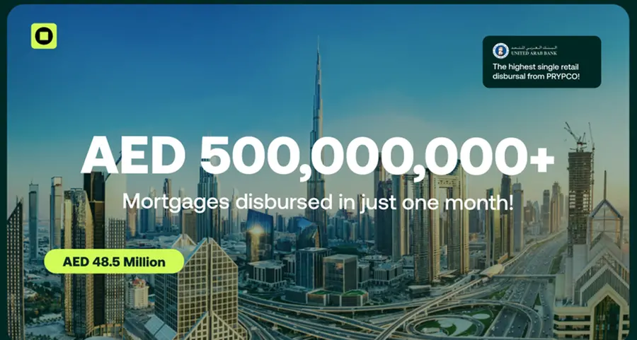 PRYPCO Mortgage disburses over AED 500mln in a single month, setting new records