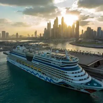 Dubai Harbour welcomes its first cruise passengers from cruise ship AIDAbella