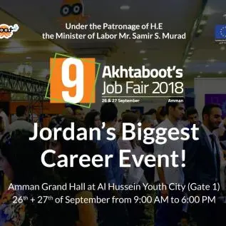 Amman Akhtaboot's 9th Job Fair 2018 to launch on the 26th and 27th of September 2018