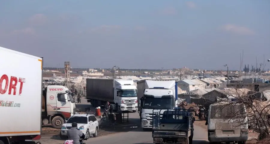 How does aid get into rebel-held northwest Syria?