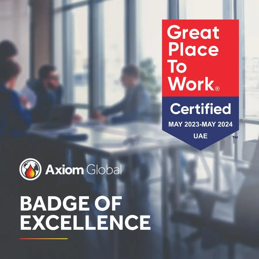 Axiom Global receives ‘Great Place To Work’ certificate