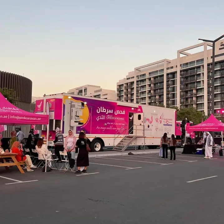 Pink Caravan returns to Aljada with three days of free breast cancer screenings, community and family activities