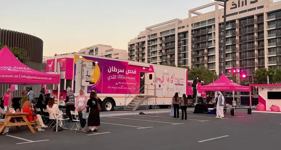 Pink Caravan returns to Aljada with three days of free breast cancer screenings, community and family activities