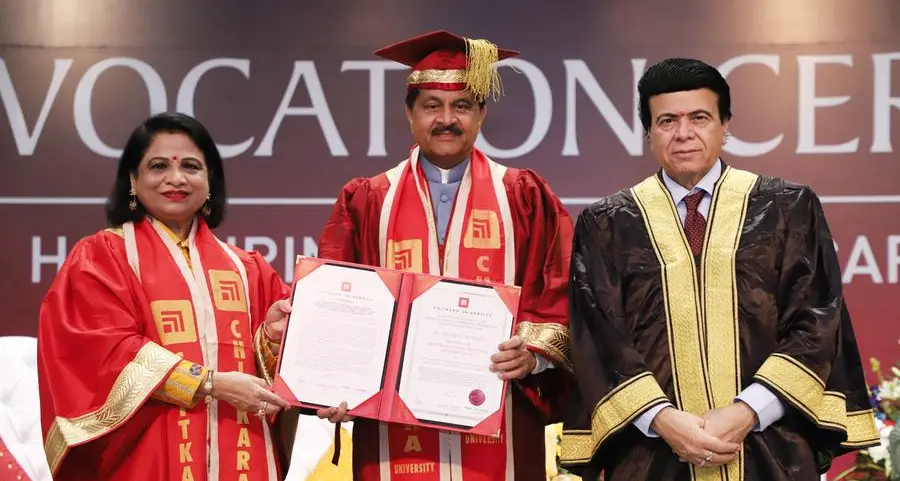 Dr. Thumbay Moideen honored with two prestigious doctorates