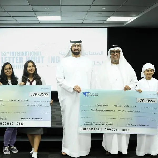 Emirates Post Group honours winners of the International Letter Writing Competition for Young People