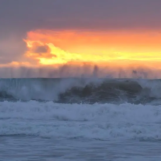 Surf's up: Big waves pound US West Coast