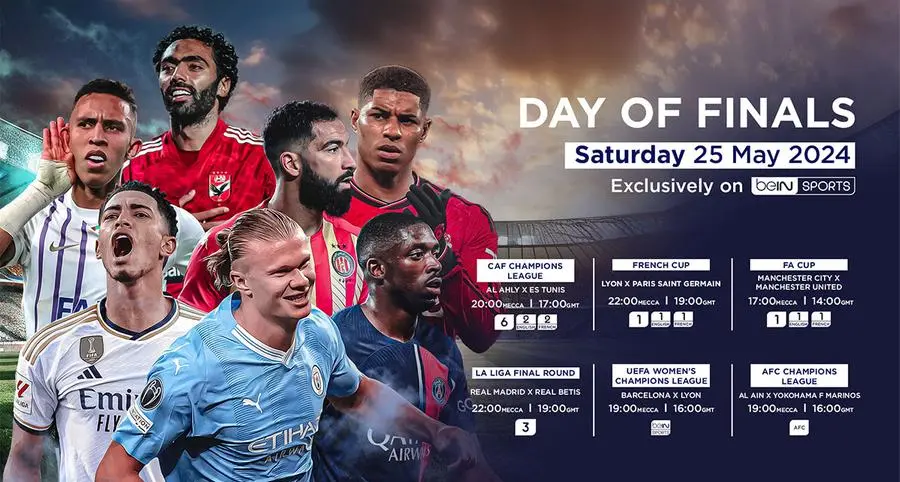 ‘Day of Finals’: BeIN SPORTS to broadcast Five Cup Finals in 24 hours as subscribers set for unforgettable sporting Saturday