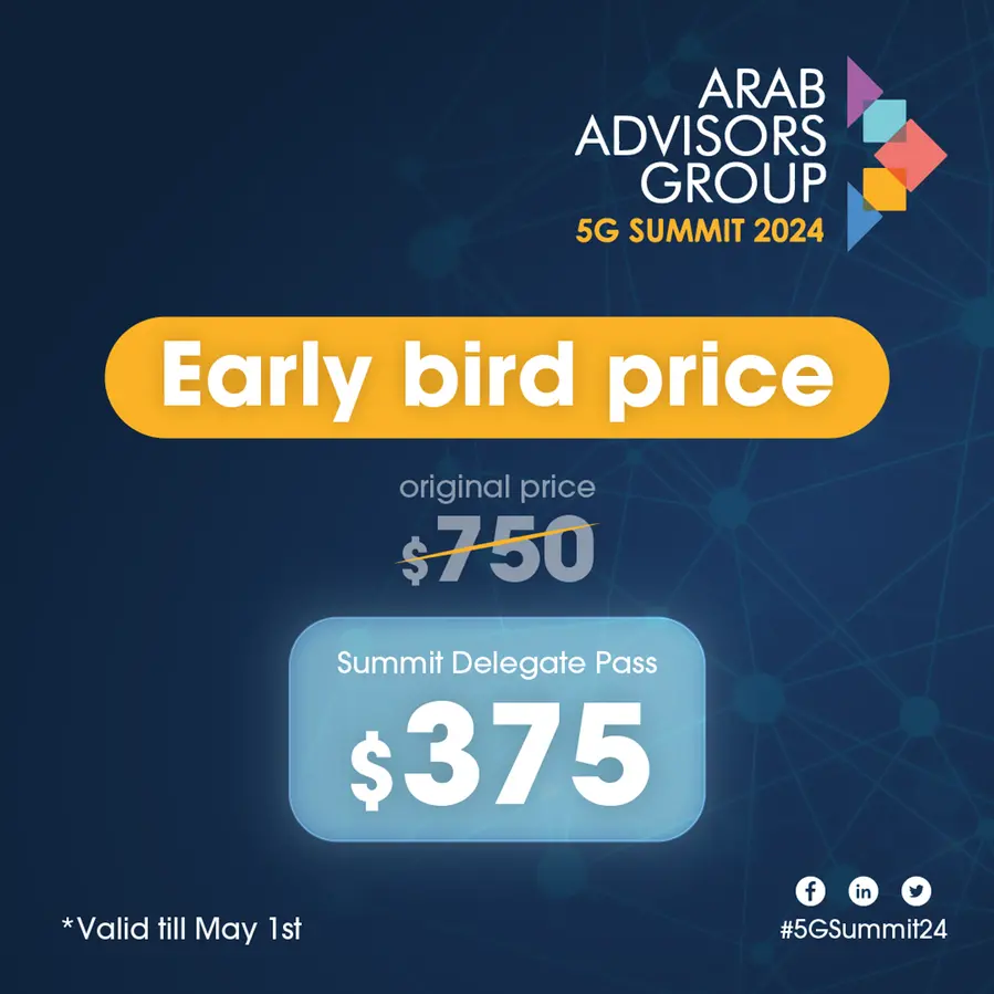 Arab Advisors Group announces early bird registration for its 5G Summit in Jordan